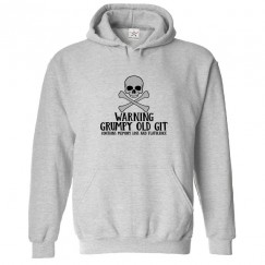Warning Grumpy Old Git Contains Memory Loss and Flatulence Funny Classic Unisex Kids and Adults Pullover Hoodie